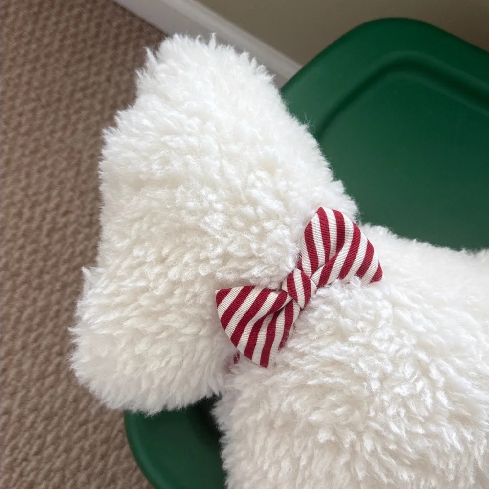 Target Threshold Westie West Highland Terrier Dog Shaped Christmas Throw Pillow